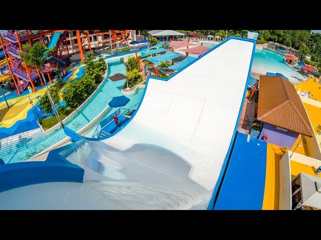 Wild Wild Wet Singapore - Slide Up | Halfpipe Sidewinder Waterslide Onride POV