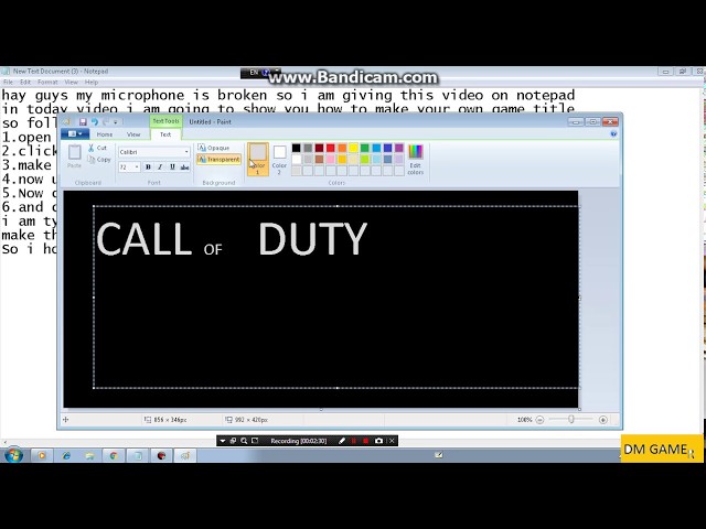 how to make your own game title
