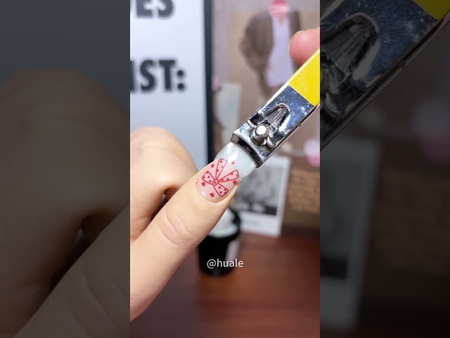 Beautiful bow gel nail stickers#shorts #nailart #gelnail #asmr #fyp