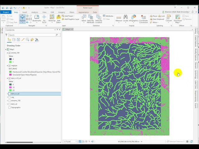 Demo: raster model for habitat mapping