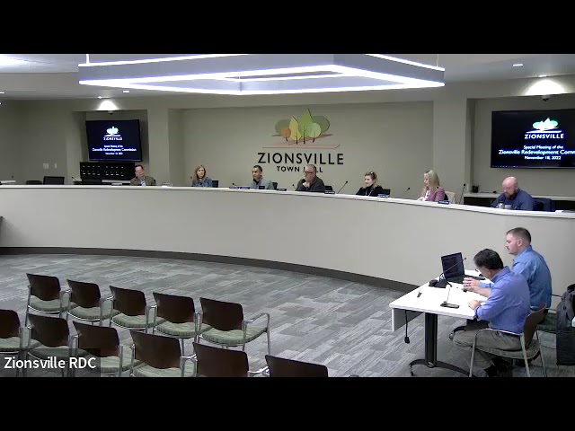 11/18/2022 Zionsville Redevelopment Commission Special Meeting