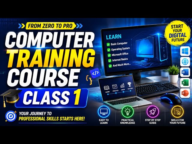 Computer Training Course – Class 1 | Learn Computer Basics from Zero to Pro#viral 