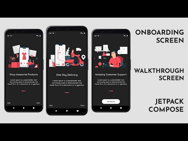 Walkthrough/Onboarding Screen | Jetpack Compose | Android Studio