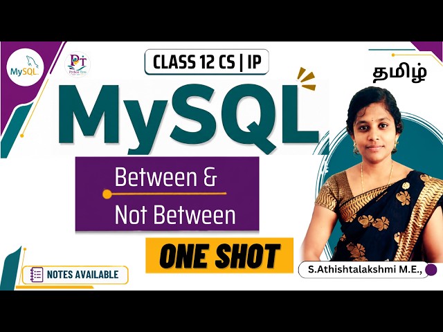 MySQL Class 12 CS | Between & Not Between | Database Concept | One Shot | Class 12 CS | Class 12 IP