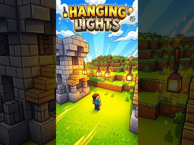 How to Build Minecraft Hanging Lights! 💡#shorts