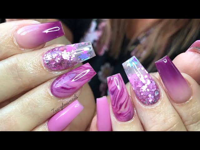 SPEED THROUGH | NO TALKING/MUSIC | ACRYLIC NAIL TUTORIAL