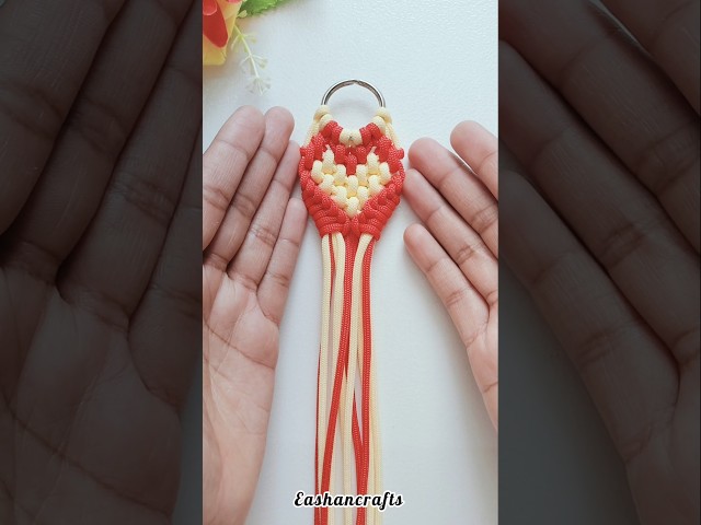 Cute Heart Keychain DIY 😍✨ #diy #crafts #heart #reels #shorts #trending #ytshorts #explore