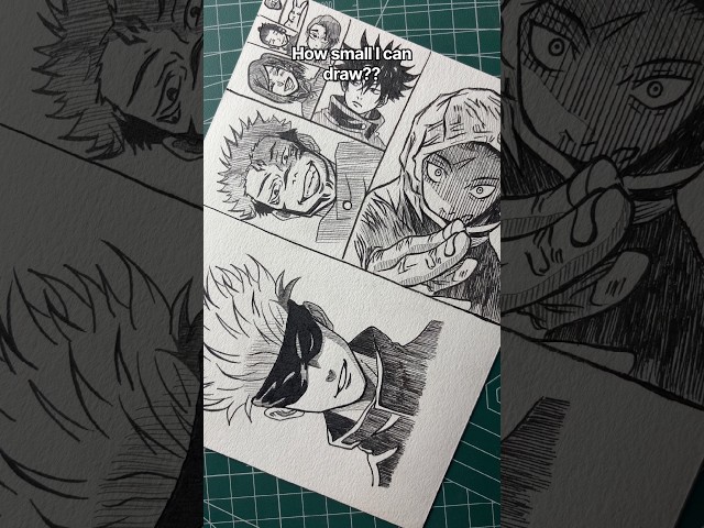 How small I can draw ? JJK characters #drawing #art #howtodraw #fyp #gojo #anime