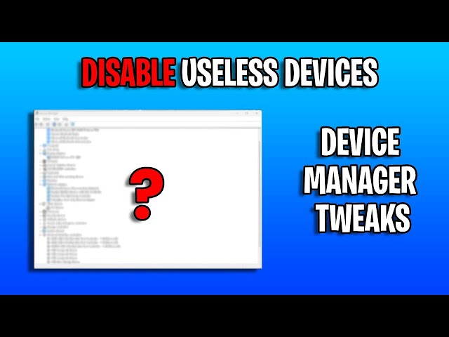 Do Device Manager Tweaks Help? (Boost FPS & Lower Delay)