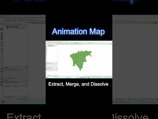 How to Extract, Merge, and Dissolve Feature Files in QGIS #animationmap  #remotesensing #gis