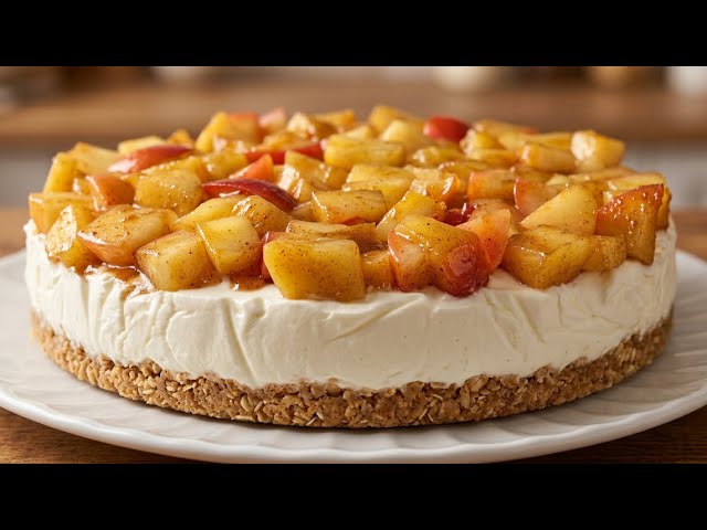Oats, yogurt, and apples! A healthy dessert without sugar, flour, or baking!