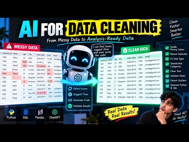 AI for Data Cleaning | Clean Any Messy Dataset Faster