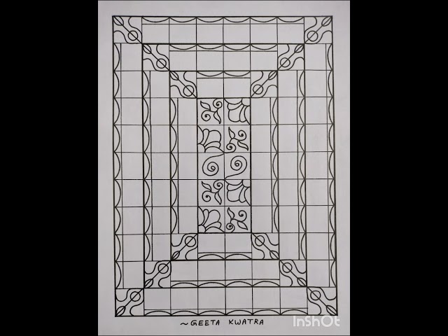 Drawing of RectangularDesign 1(Step by Step)#rectangular#grid#mandala#indian#art@geetakwatra699