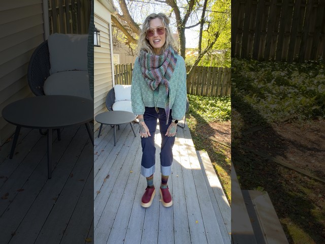 Thanks, I Made It! Moon Mint Pullover + Jaunty Shawl + Helene Jeans + DRK Everyday Socks