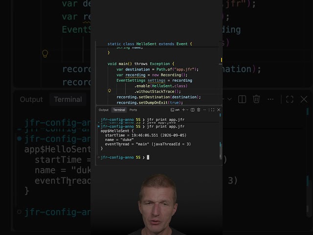 Adjusting JFR Event Content with Annotations #java #shorts #coding #airhacks
