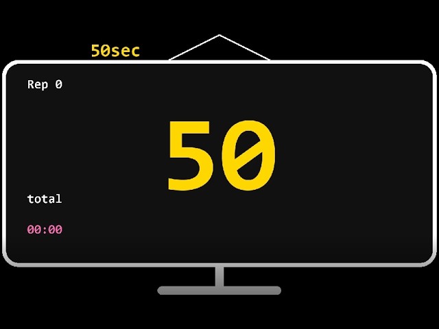 [Timer]50 Sec (0.83 Min) 1 Hour Loop Timer - Focus, Gaming & Workout Set