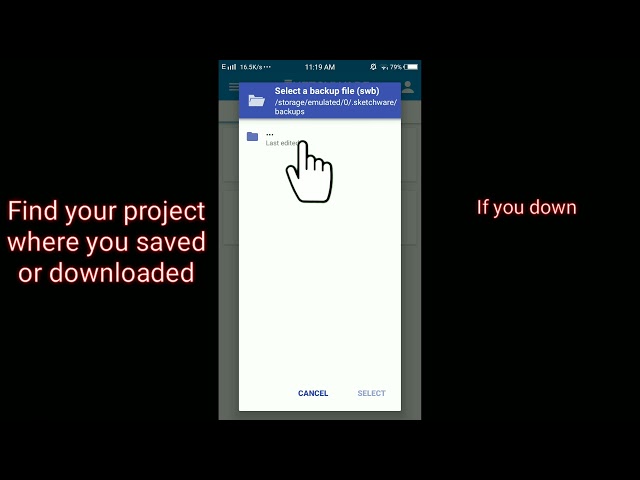 How to restore SketchWare Project