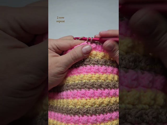 2 Row Repeat Bubble Stitch Crochet Pattern | Crochet  Blanket #crochettutorial #easycrochet