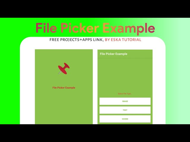 Sketchware Projects - File Picker Example Projects