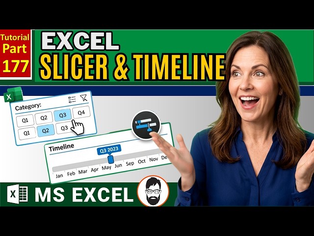 Slicer and Timeline in Excel | Filter Data in 1 Click | Easy Way Data Filtering | MS Excel Part 177