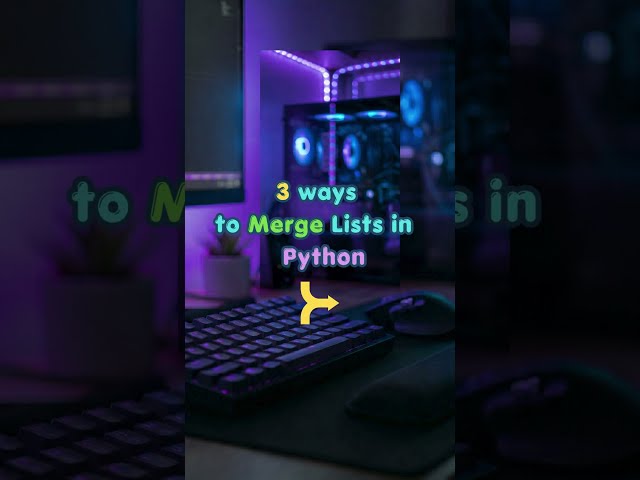 3 Ways to Merge Lists in Python #python #coding #programming #pythonlists #datastructures