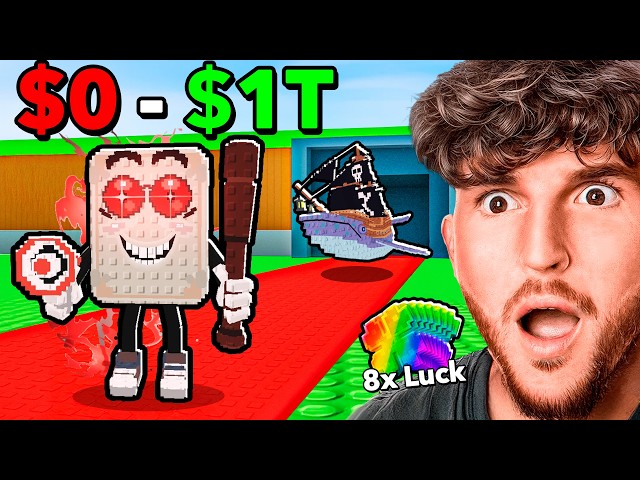 $0 - $1T Only Using 8X LUCK in Steal a Brainrot..