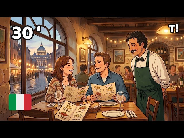 Real Italian Restaurant Conversations in Italy 🍝 | Learn Italian (A1–A2)