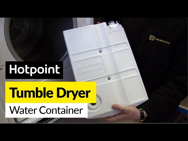 How to replace the tumble dryer water container on a  Hotpoint dryer