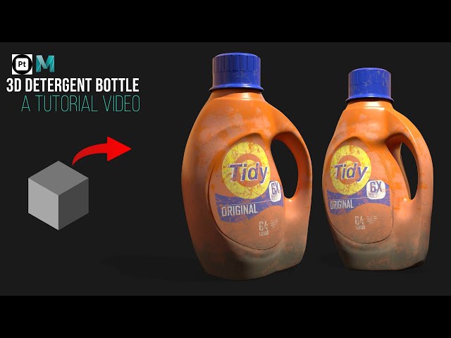 How to Model a 3D Laundry Detergent Bottle Tutorial - Maya & Substance Painter | FREE GIVEAWAY