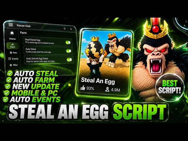 [NEW UPD] STEAL AN EGG Script | Auto Steal, Instant Steal, New Update & More!