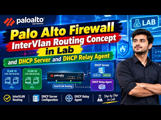 Palo Alto Firewall Intervlan Routing Concept in Lab and DHCP Server and DHCP Relay Agent