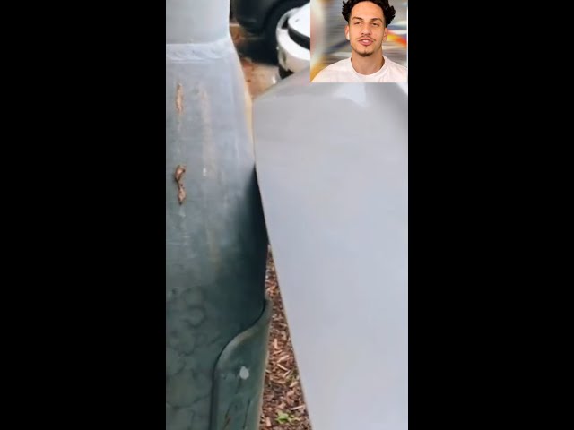 Super Close Call Opening Car Trunk Near Lamp Post #shorts