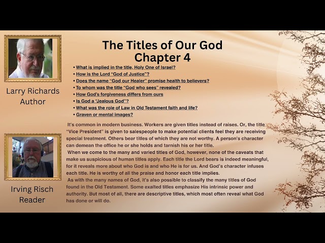 Daily Reading, Every Name For God in the Bible by Larry Richards, Read by Irving Risch