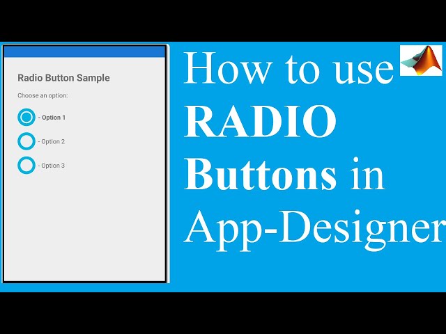 Radio Button in Matlab App Designer | How to use radio button group in Matlab GUI