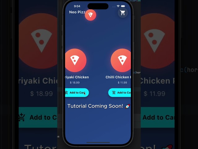 Flutter Add to Cart Animation! 🍕✨ #Flutter #Shorts