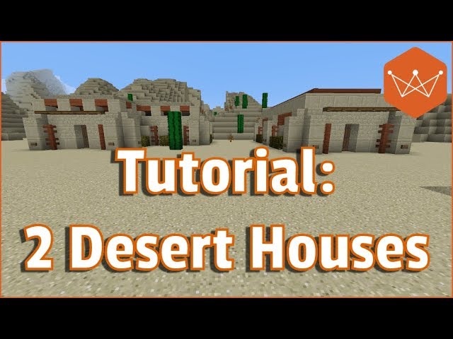 Minecraft Tutorial how to build 2 desert houses, super easy and a bit scifi