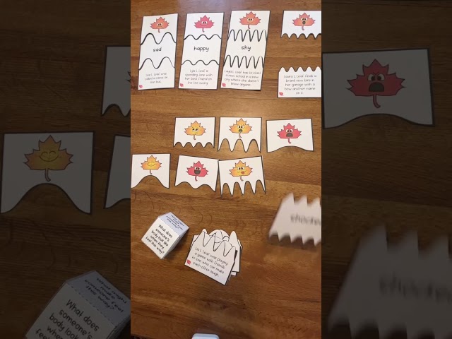 Fall Feelings Puzzles for #socialemotionallearning activity - fun for #schoolcounselors #smallgroup