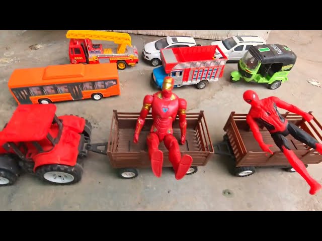 Bacho dekho captainamerica ke uper crocodile baith gaye or tractor ko palat diya - gadi wala Cartoon