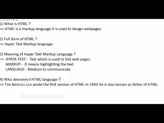 Learn basics of HTML