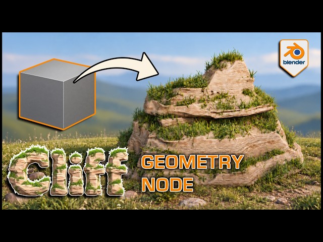 Build Cliffs, Add Grass & Swap Textures with Geometry Nodes