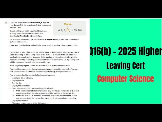 LC HL Computer Science 2025 Q.16 b