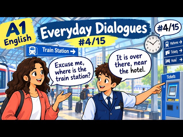 15 Days Slow Dialogues for Beginners. Day 4 - Level A1