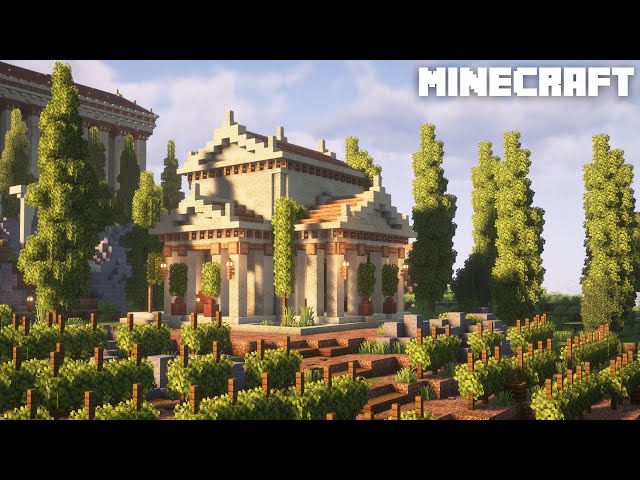 Minecraft: How to build a Greek House | Minecraft Tutorial