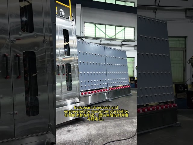 Vertical glass washing machine for Jumbo size glass from Techwin