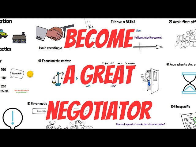 How to become a better negotiator!! 10 tips and tactics to improve your negotiation skills!