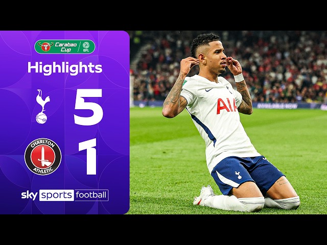 Sávio opens Spurs account in STYLE! 🔥 | Tottenham Hotspur 5-1 Charlton | Carabao Cup highlights