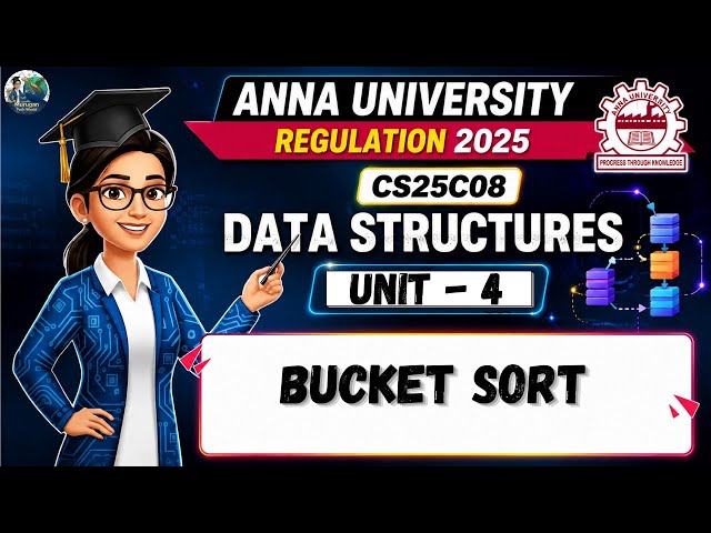 Bucket Sort in Data Structures Tamil | CS25C08 | Anna University Regulation 2025.