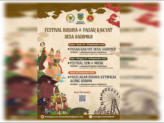 AGUNG BUDOYO - FESTIVAL BUDAYA DAN PASAR RAKYAT DESA HADIPOLO JEKULO KUDUS 29 SEPTEMBER 2025
