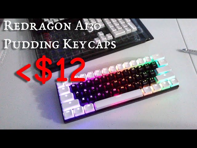 Unboxing EP14: Redragon A130  White+Black Pudding Keycaps, 104 PBT Keycaps for less than $15