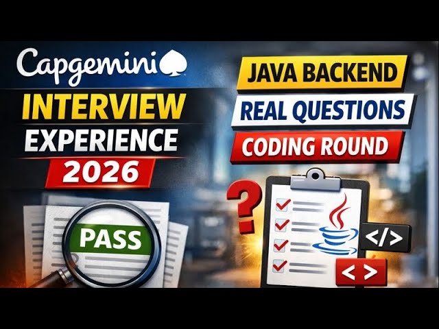 Capgemini Interview Experience 2026 | Java Backend | 3–5 Years | Real Questions